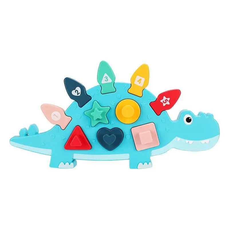 

Baby Montessori Educational Toys Dinosaur 3D Puzzle Matching Toy Color Shape Graphics Matching Games Kid Cartoon Jigsaw Toy Gift