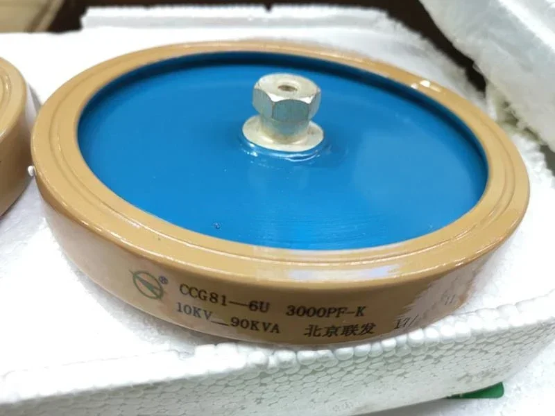 Round ceramics Porcelain high frequency machine new original voltage CCG81-6U 3000PF-k 10KV 90KVA