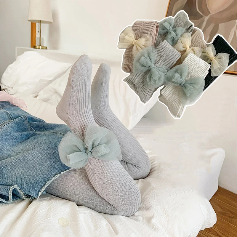 

2023, колготки для маленьких девочек, милые хлопковые осенне-зимние брюки, трикотажные носки, штаны для девочек 0-8 лет