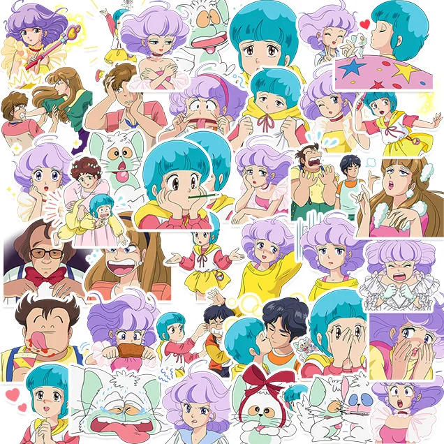 

40pcs Anime cartoon little sweet girl Stickers Crafts And Scrapbooking stickers book Student label Decorative sticker kids toys