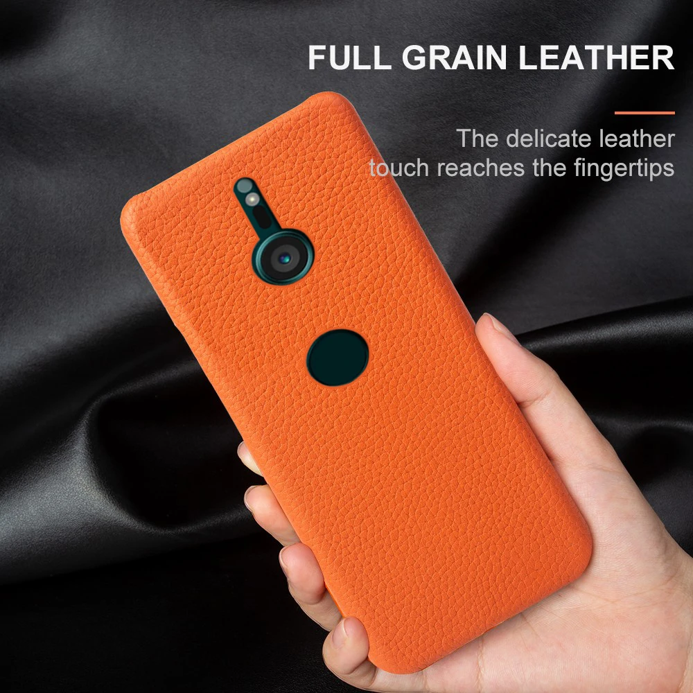 

Genuine Leather Phone Case For Sony Xperia XA XA1 XA2 XA3 Ultra L1 L2 L3 L4 E4 E5 1 5 10 Plus III IV Case Cowhide Back Cover