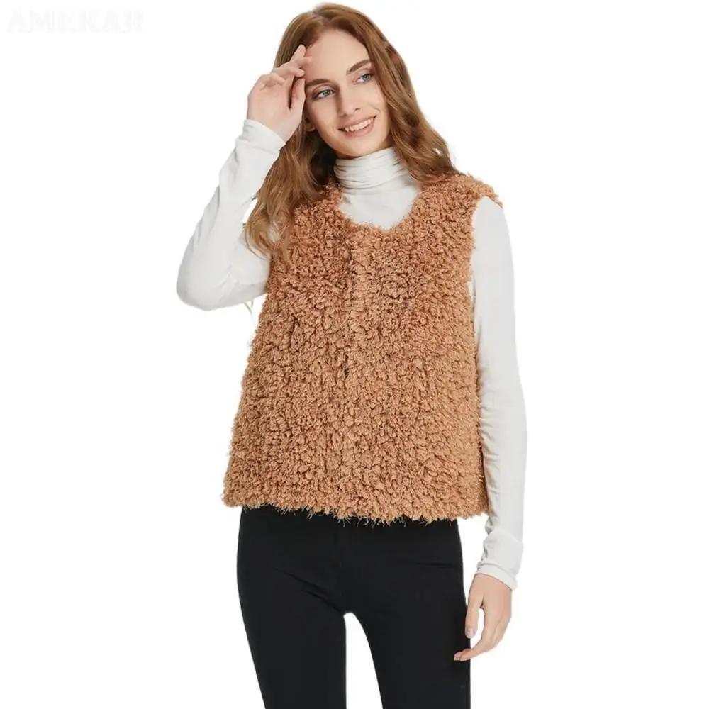 Winter Warm Real Fox Fur Women Vest Ladies Luxury Soft Pure Color Leisure Sleeveless Fur Jackets Fluffy Women's Fur Coat