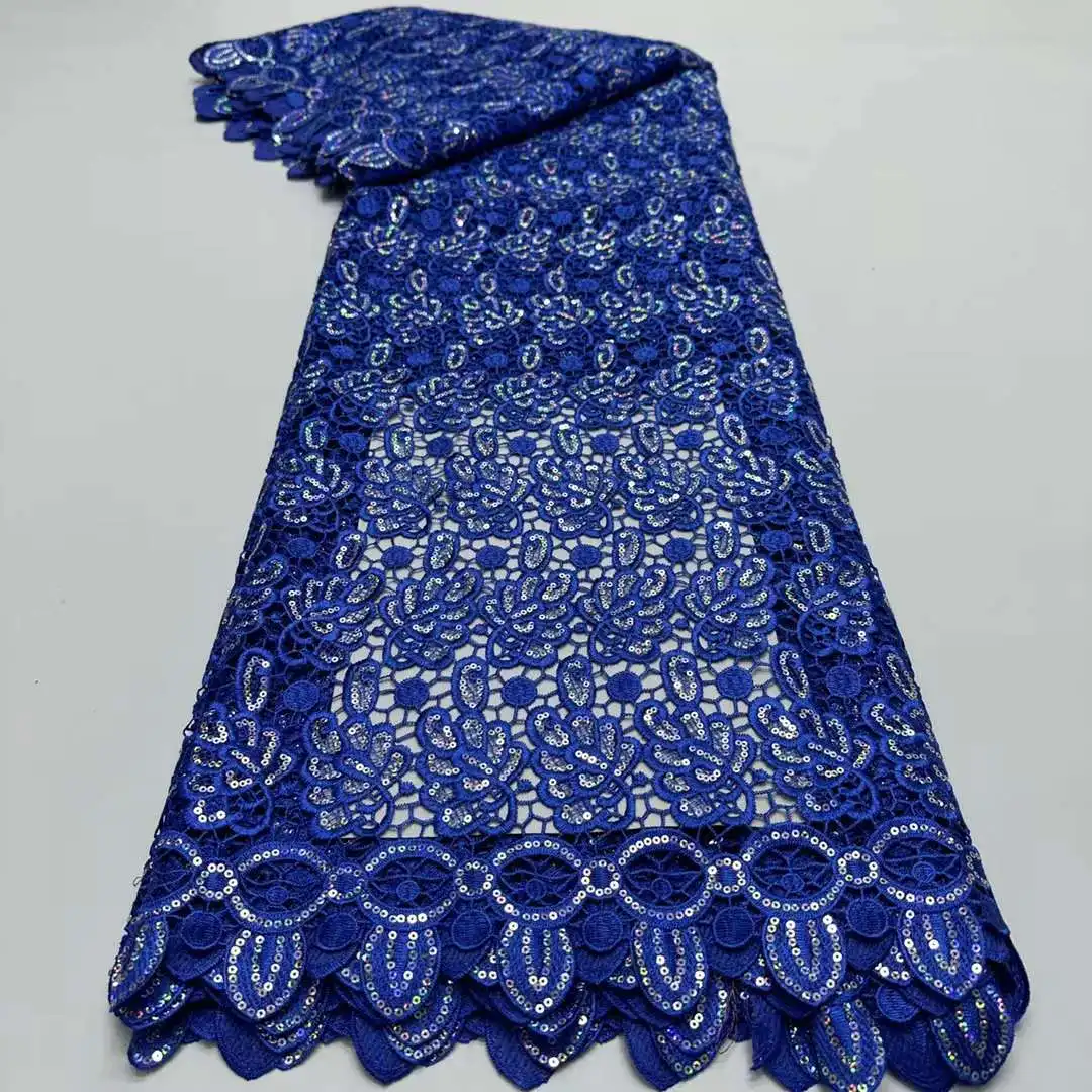 Африканский гипюр нигерийская кружевная ткань вышивка блестками шнур для
