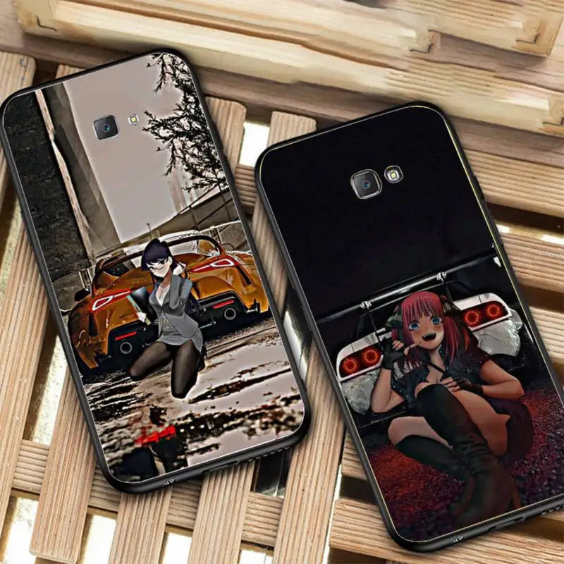 

Anime Girl JDM Sports Car Drift Phone Case for Samsung J 2 3 4 5 6 7 8 prime plus 2018 2017 2016 core