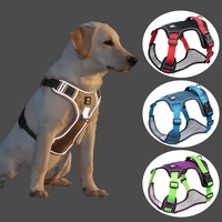 reflective dog harness outdoor walking and training pet vest golden retriever puppy harness and leashes for dog
