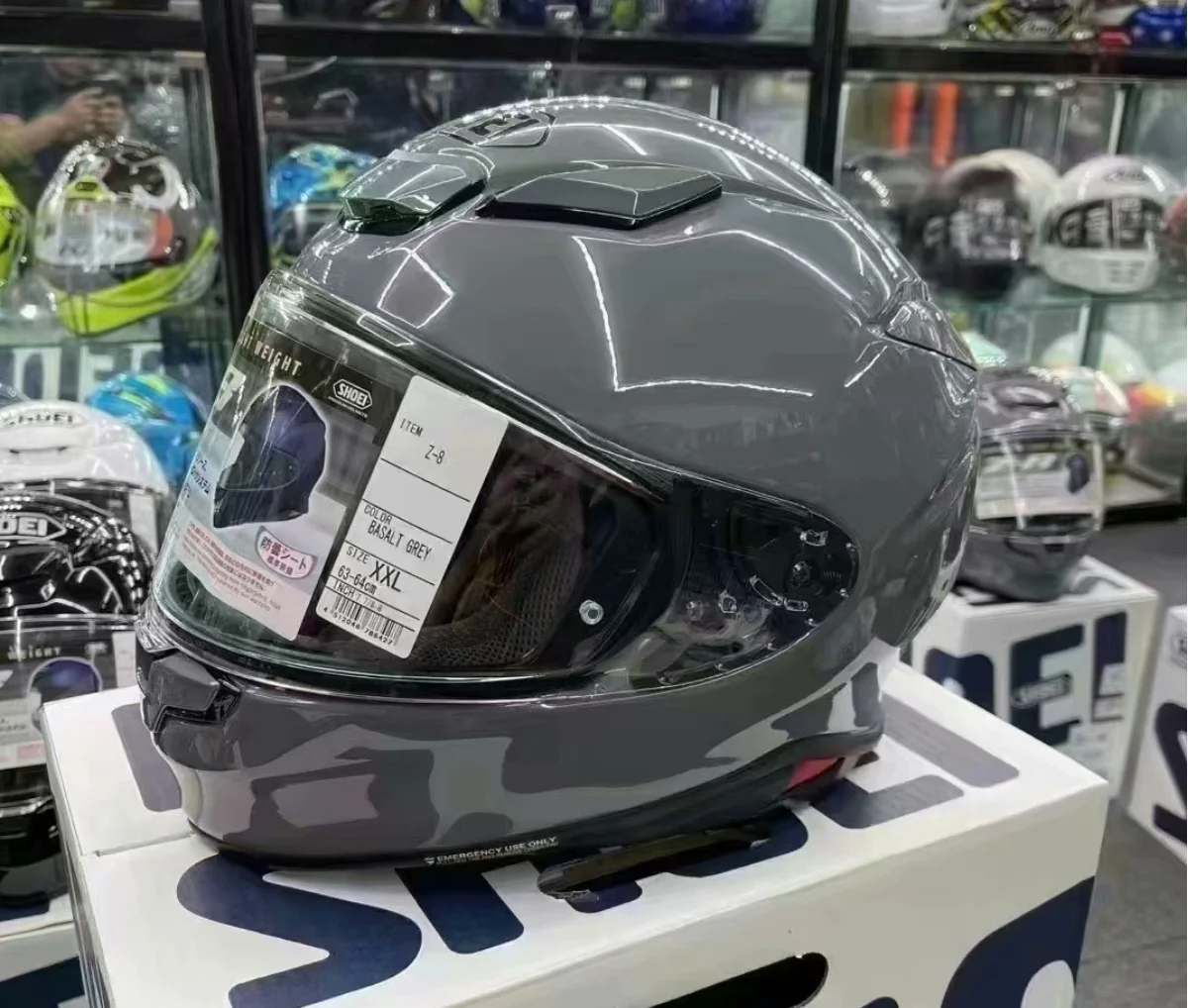 Полнолицевой мотоциклетный шлем Shoei Z8 Z-8 NXR2 глянцевый серый для мотокросса Casco De