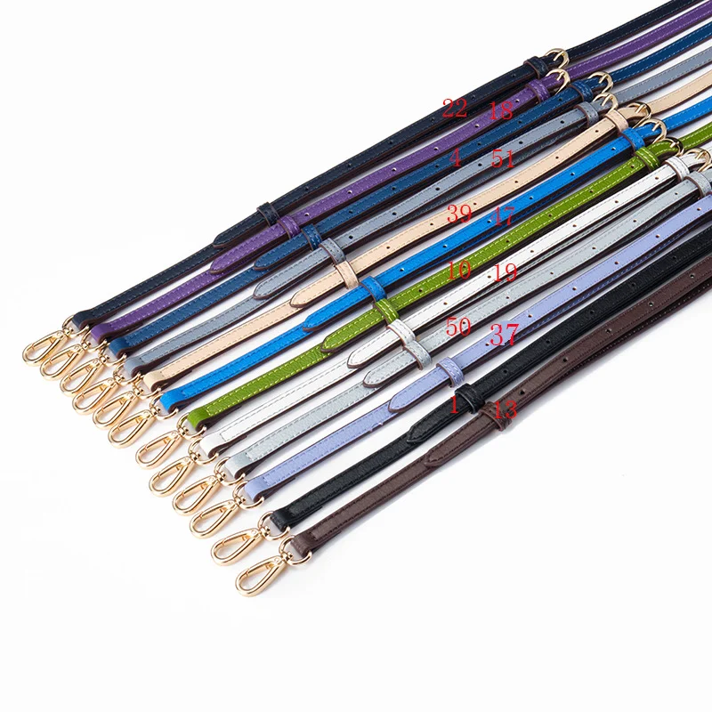 1.2cm wide Leather Replacement Belt Crossbody Strap Purse Handles Luxury Adjustable Shoulder Strap Women Bag Accessorie