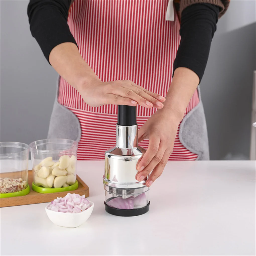 

Food Chopper Vegetable Chopper And Slicer Dicer Manual Mini Hand Chopper Onion Garlic Mincer With Cover Kitchen Accessories