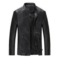 2022 spring autumn new mens korean version trend slim collar leather jacket mens leather jacket casual business leather jacket