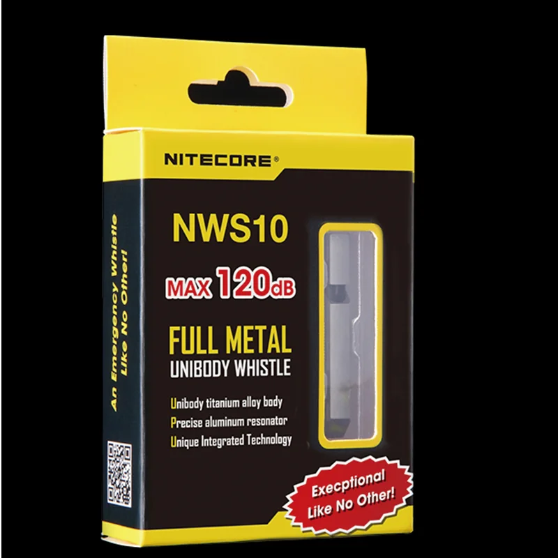 Nitecore NWS10 экстренный спасательный свисток титановая пористая структура 120 дБ для