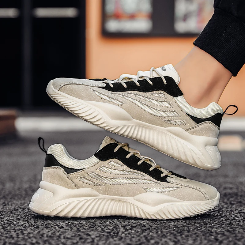 

Men's Casual Shoes Men's Spring Men's Casual Light Shoes Sneakers Lace-Up Flats Breathable Comfortable Outdoor Hiking Shoes