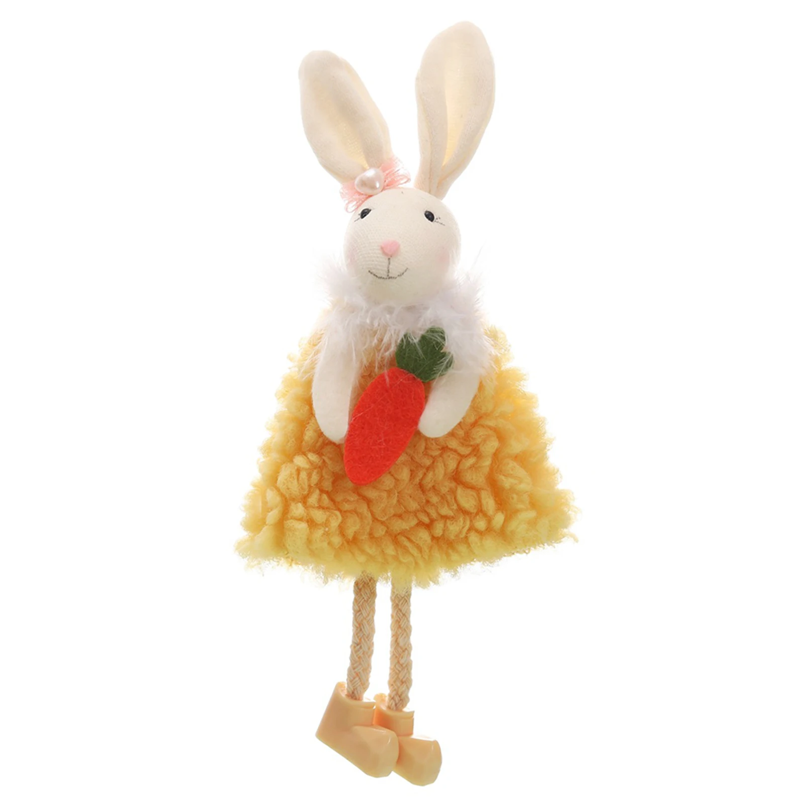 

4pcs Rabbit Hanging Decoration with a Design of Holding a Carrot for Easter Festivals Decor