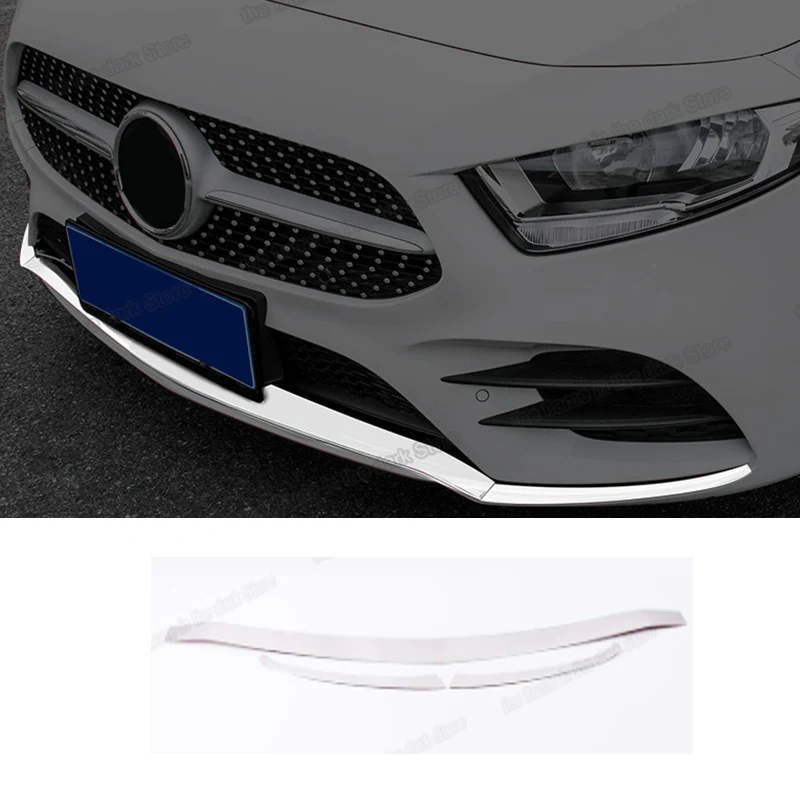 

Car Front Bumper Trim grille Decoration Lip for Mercedes Benz A Class A200 A180 2019 2020 W177 Accessories Auto 2021 2022 2023