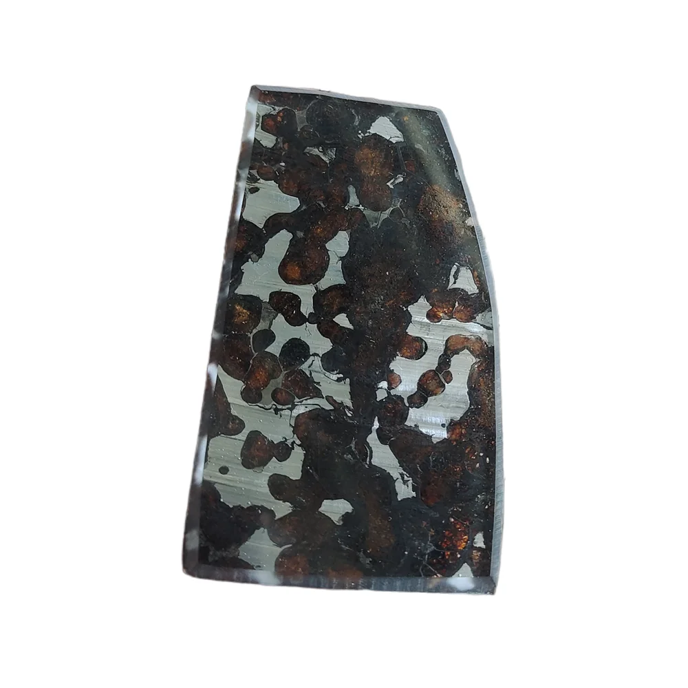 

Коллекция натуральных ломтиков оливкового метеорита SERICHO Pallasite, 25,2 г, из Кении, QA335