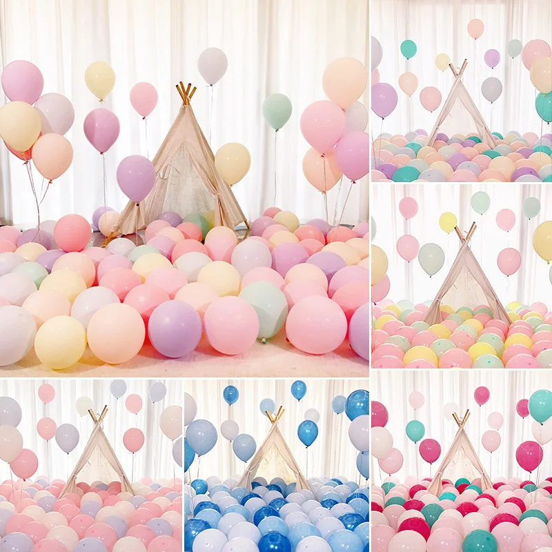 

10 Inch Macaron Balloon Set Birthday Wedding Party Supplies Wedding Room Layout Event Decoration Balloons Children Adult