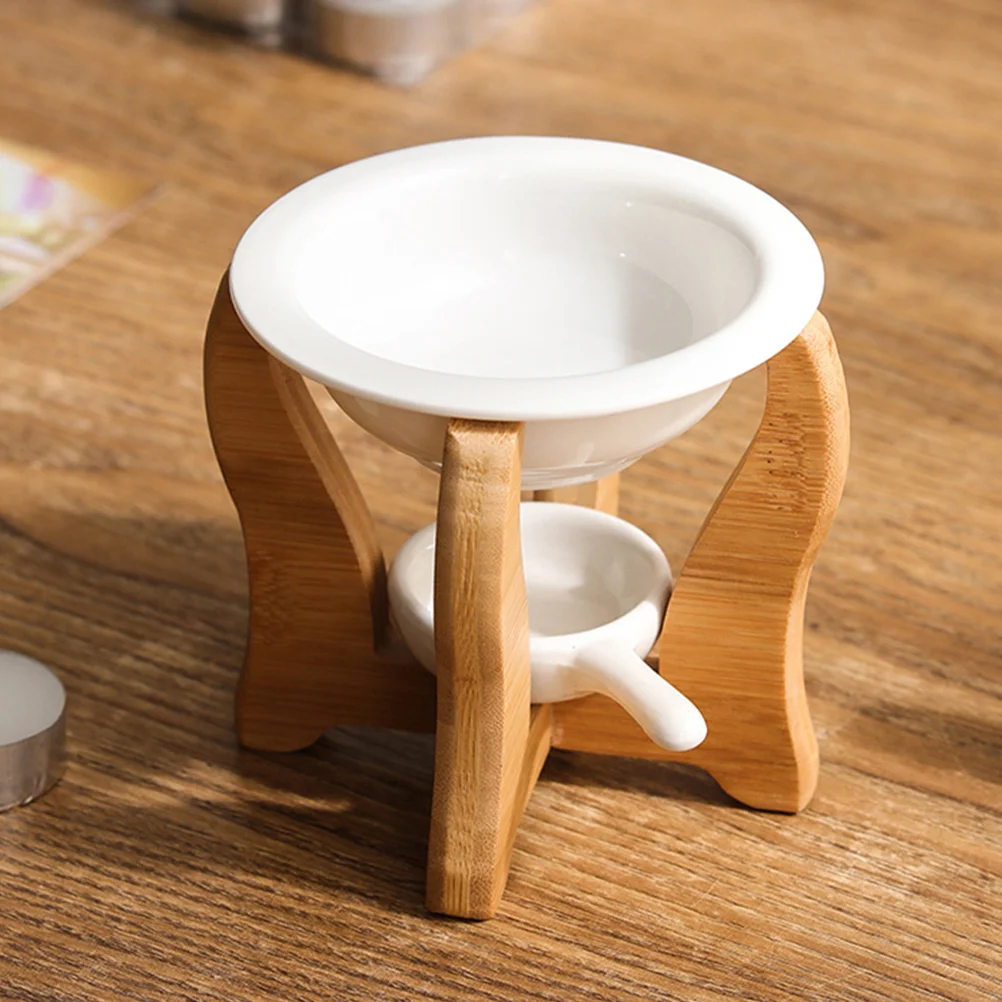 Арома-лампа плита горелка для эфирного масла бамбуковый держатель диффузор