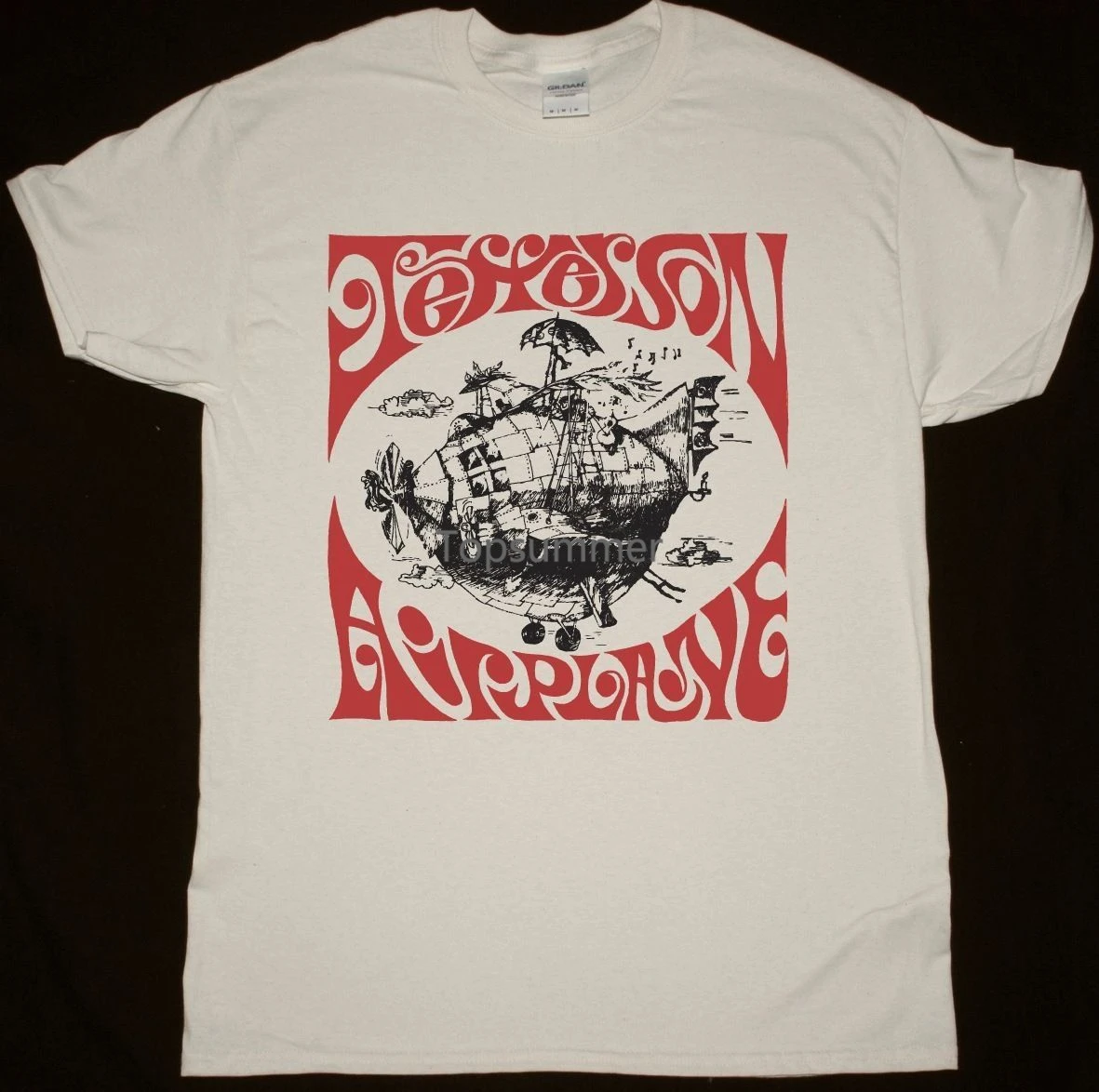 

Футболка с самолетом Джефферсона, натуральная футболка, психоделическая каменная кислота, Woodstock