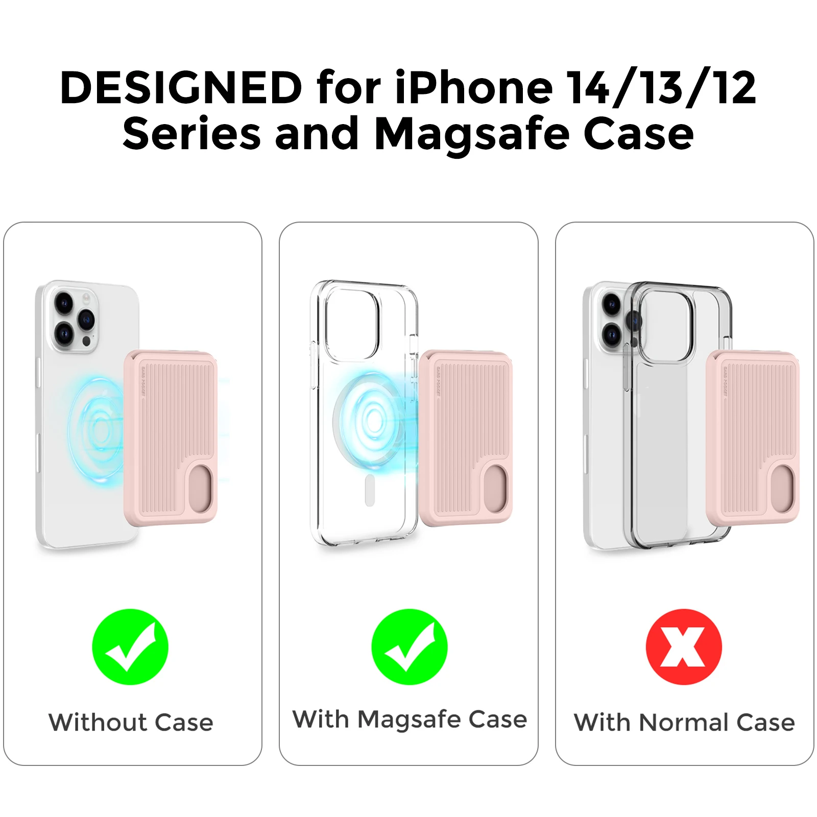 Двойной Магнитный Вертикальный силиконовый держатель для карт телефона Чехол