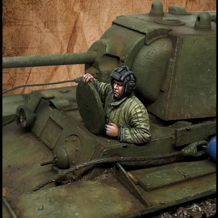 

Модель солдата из смолы 1/35, модель советского танка Второй мировой войны, солдат 869