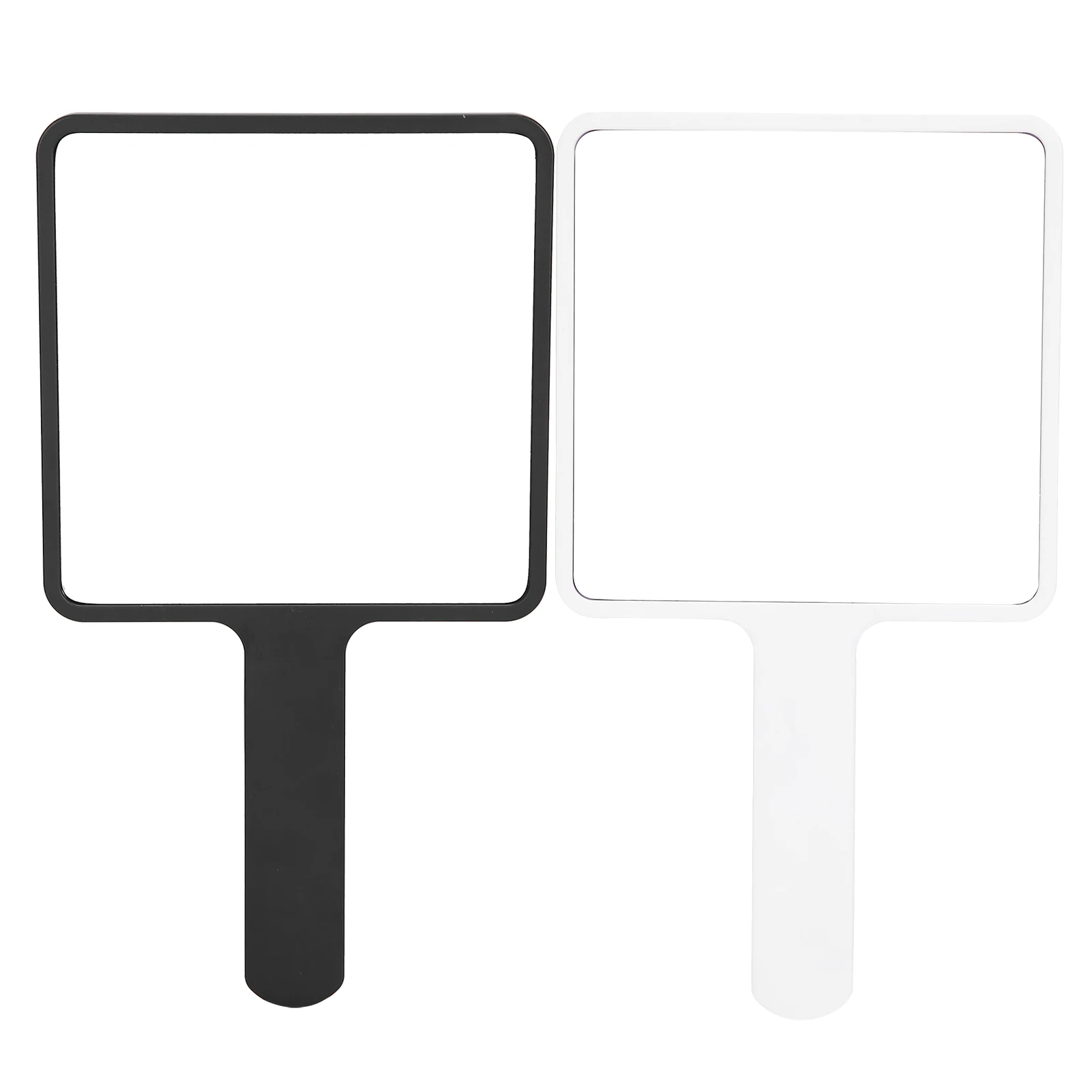 

2pcs Handheld Makeup Mirror Portable Square Vanity Mirror Compact Beauty Cosmetic Tool