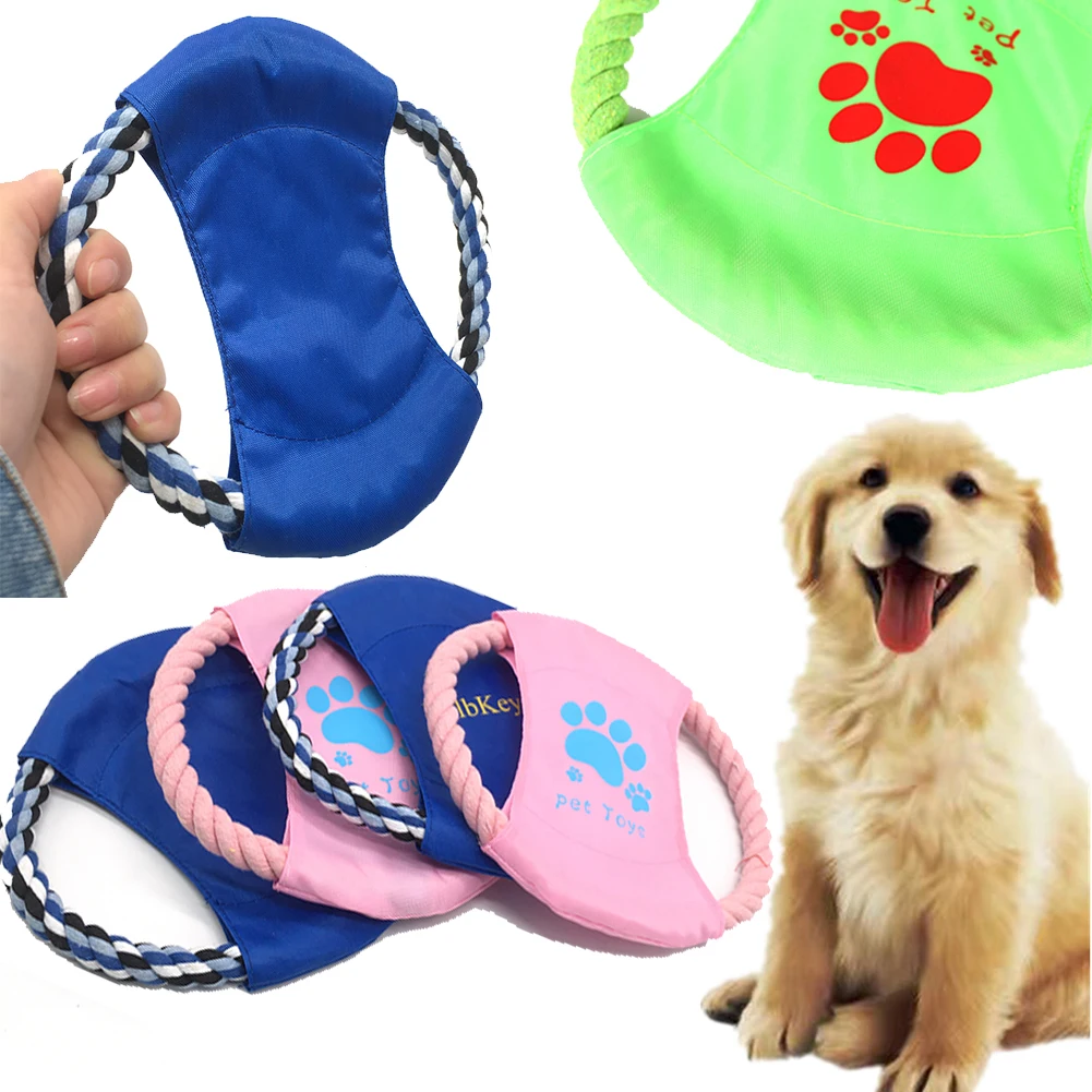 

Durable Pet Dog Outdoor Training Puppy Flying Discs Toy High Quality Nylon Big Dog Chew Rope Toy Interactive Toy