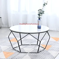 nordic marble coffee table simple household small apartment sofa living room side coffee shop small round table furniture