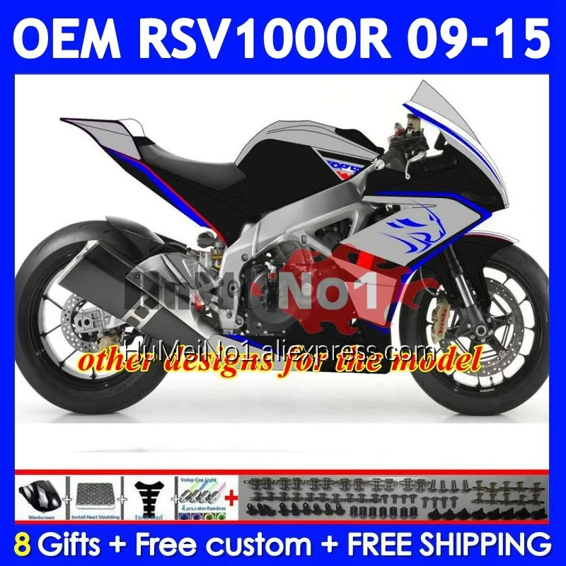 Фото Инъекция для Aprilia RSV 1000 R 1000R RSV1000RR 315No.143 RSV1000 09 11 12 13 15 2009 2010 2012 2013 2015, в наличии, черные обтекатели №5