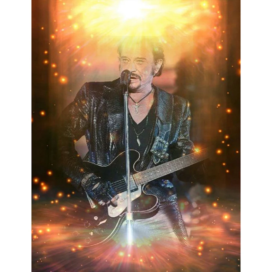 

5D Алмазная мозаика для творчества, вышивка, портрет Джонни Хелли, Полный Круглый квадратный набор для алмазной живописи, картина Стразы, дом...