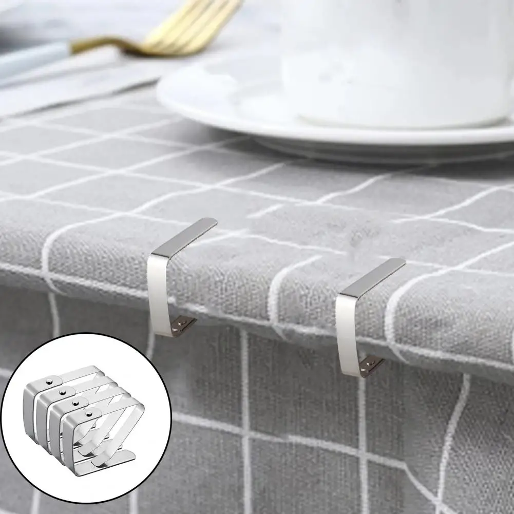 

Tablecloth Fixers 4 Pcs Excellent Polished Universal Anti-falling Tablecloth Fixers Household Supplies