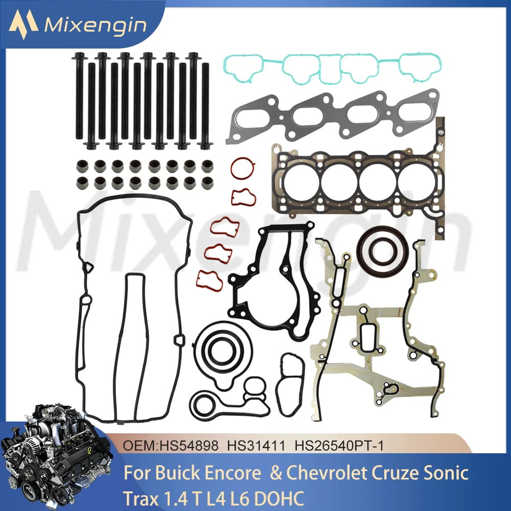 Комплект болтов прокладки головки двигателя подходит для 13-16 Buick Encore 11-16 Chevrolet Cruze