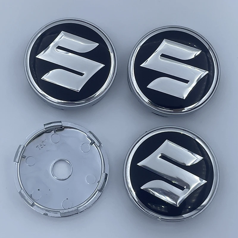 

4 шт., 60 мм, алюминиевый автомобильный значок, колпаки для центральной ступицы колеса, наклейки для Suzuki Grand Vitara SX4 Swift Jimny Kizashi Liana Wagon