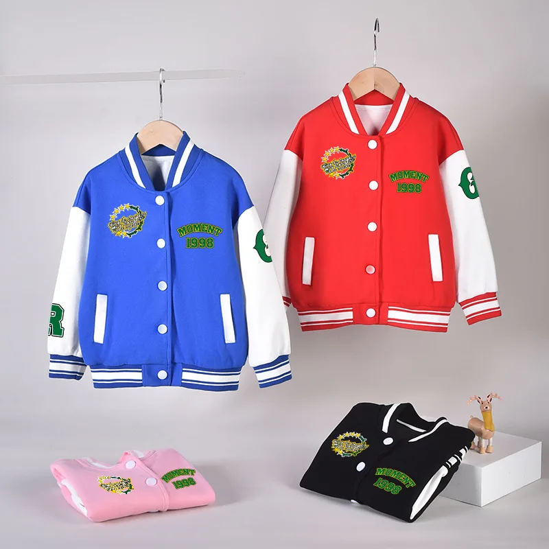 

Bsaeball Coat Kids Jacket Children Outerwear & Coats Slim Fit Baseball Uniform Boys Jacket Autumn Youth College Wear INS Hio Hop