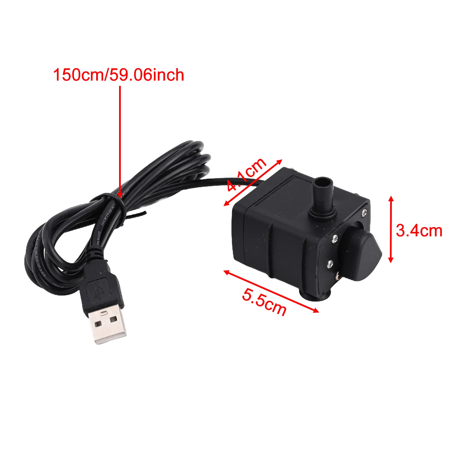 Аквариумный водяной насос Водяной для аквариумов Пластиковый USB 240 л/ч Текущий