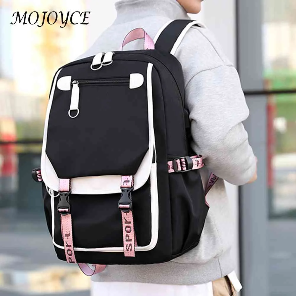 

Fashion Casual School Bags with USB Charge Port Bookbag Boys Girls Students for Camping Travel