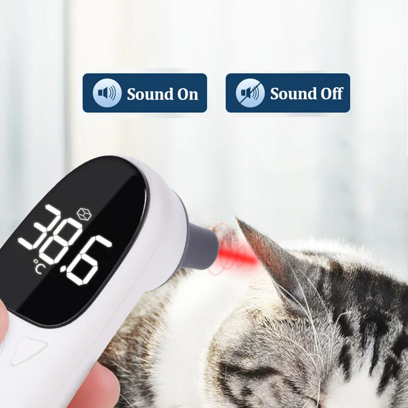 

Pet Veterinary Products Electronic Animal Thermometer Digital LED Display Dog Cat Medical Thermometers Horse Pig Ear Thermometer
