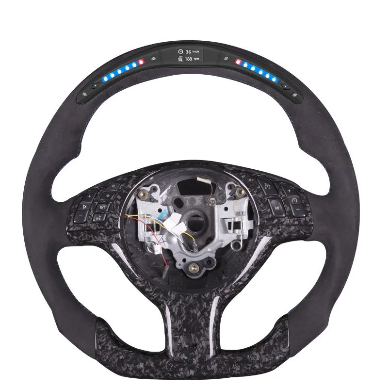 

Real Forged Carbon Fiber Steering Wheel Fit for BMW E46 E39 X5 E53 M3 Support Customization