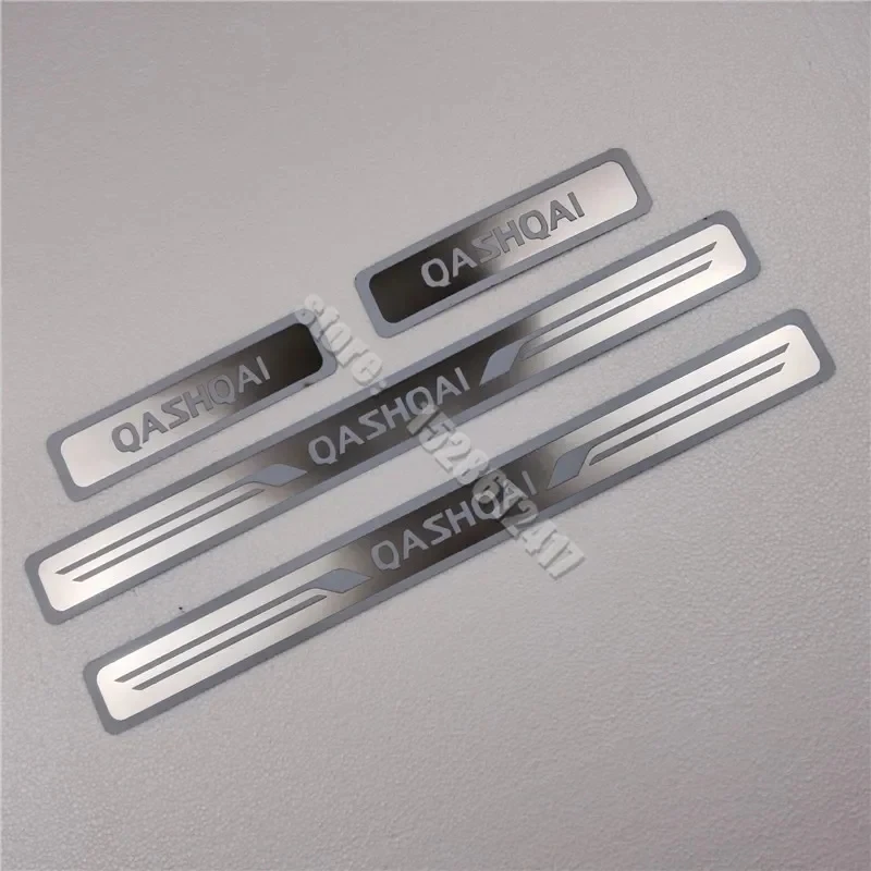 

Накладка на порог для Nissan QASHQAI J10 J11 2007-2021, наклейка на педаль из нержавеющей стали, аксессуары для стайлинга автомобиля