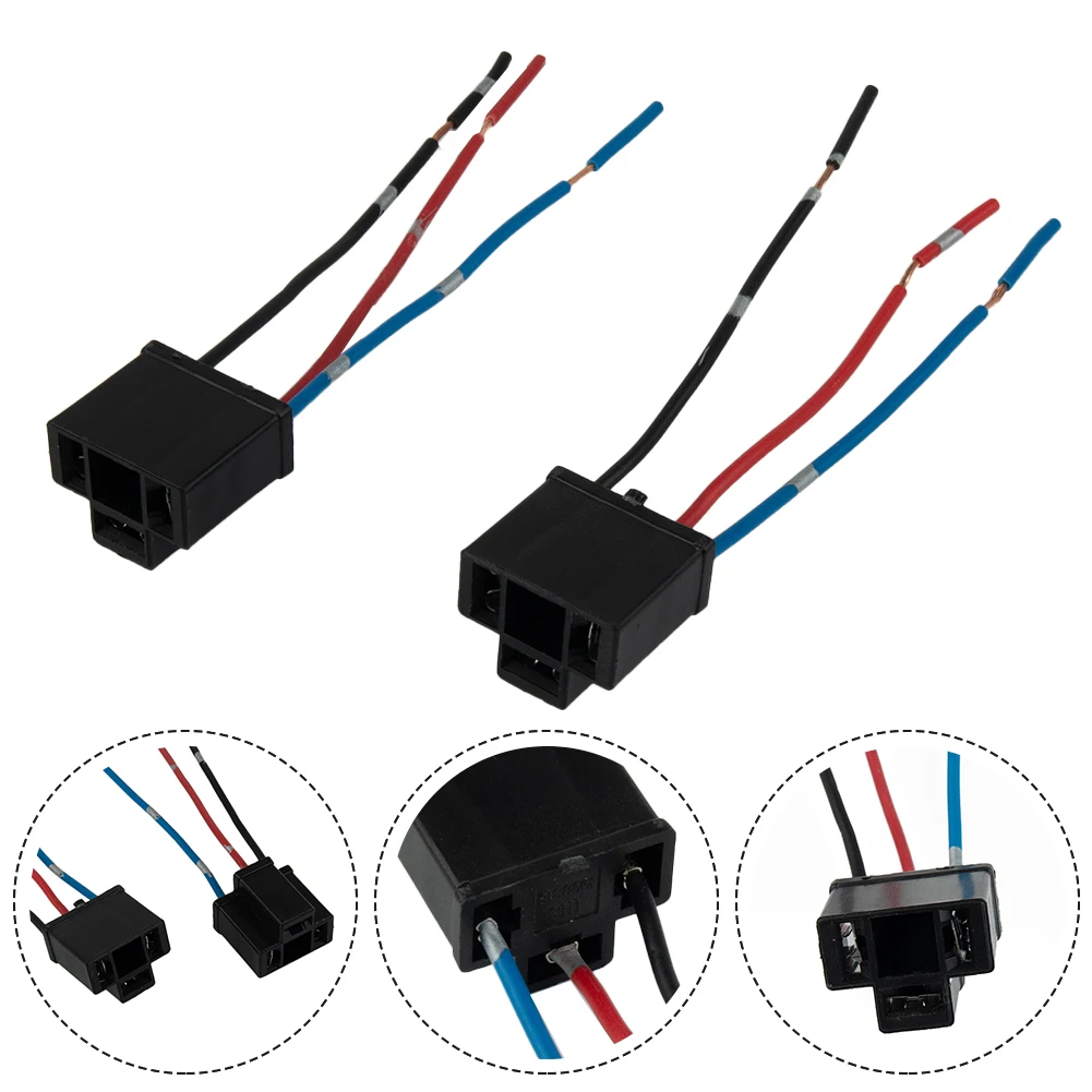 

Useful Socket Part 12/24V 2 X 2pcs 3 Pin Accessories Connector H4 Headlight Plug Repair Bulb Holder Replacement