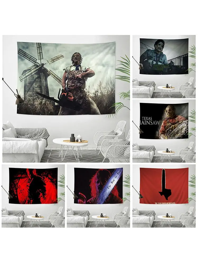 Техасская бензопила бойня классический фильм гобелен красочный гобелен настенный богемный настенный гобелены Мандала подвесной
