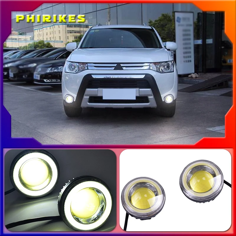 

Светодиодные дневные ходовые огни для Mitsubishi Outlander 2013, 2014, 2015, дневные водонепроницаемые противотуманные фары белого цвета