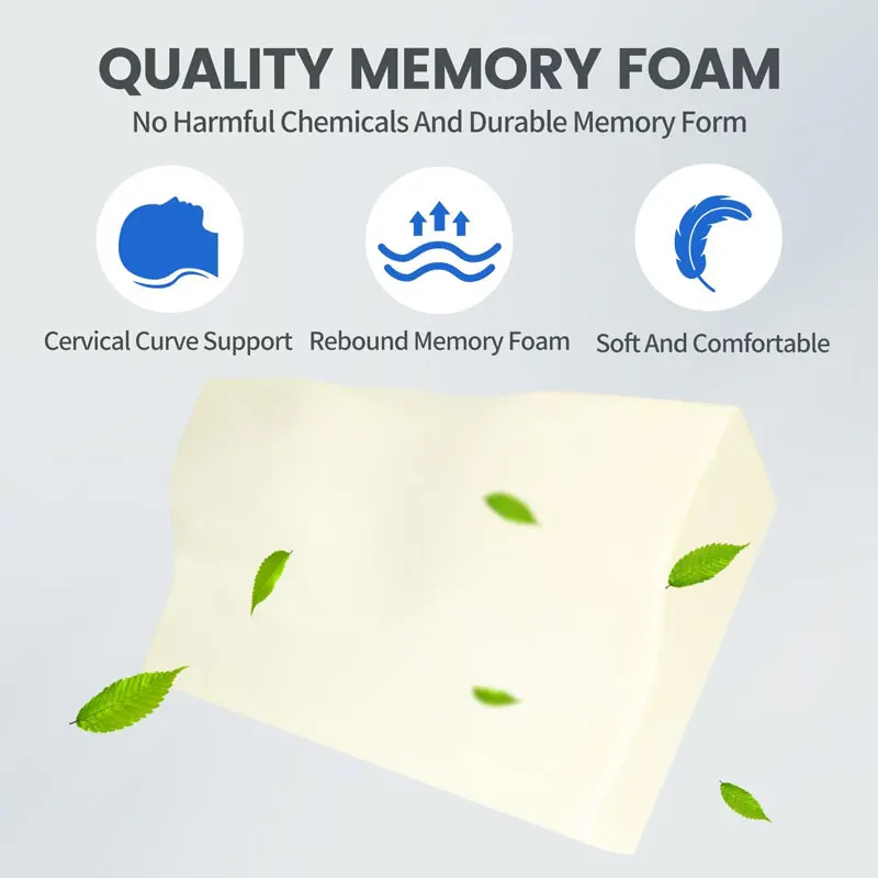 Подушка для шеи из пены с эффектом памяти 50 х30 см