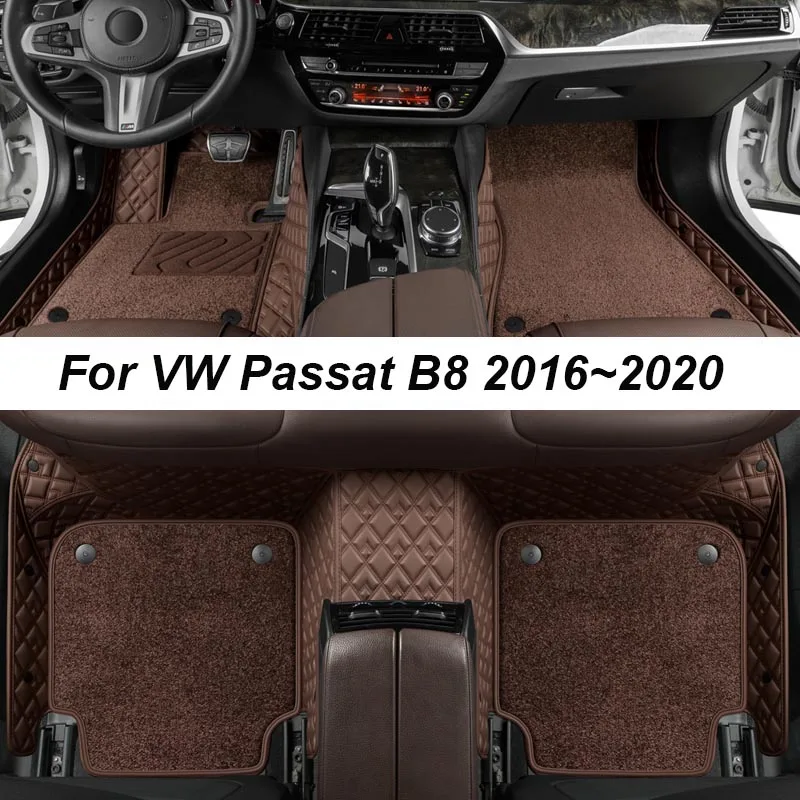 

Custom Luxury Floor Mats For VW Passat B8 2016~2020 NO Wrinkles Car Mats Accessories Interior Replacement Parts Full Set