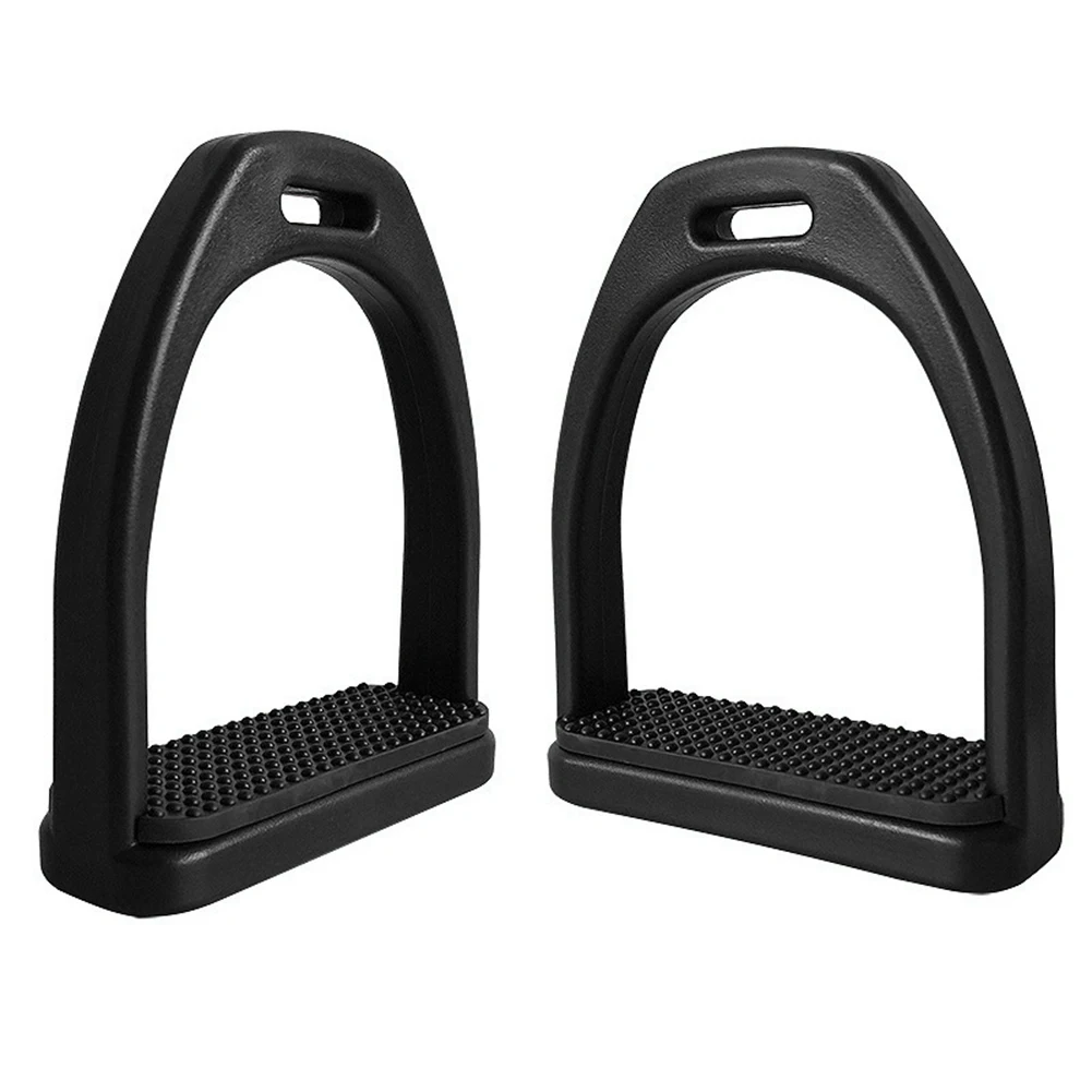 

Practical Stirrup Stirrup Plastic Stirrups Professional Rubber Rubber Pad Safe Comfortable Riding Useful Black
