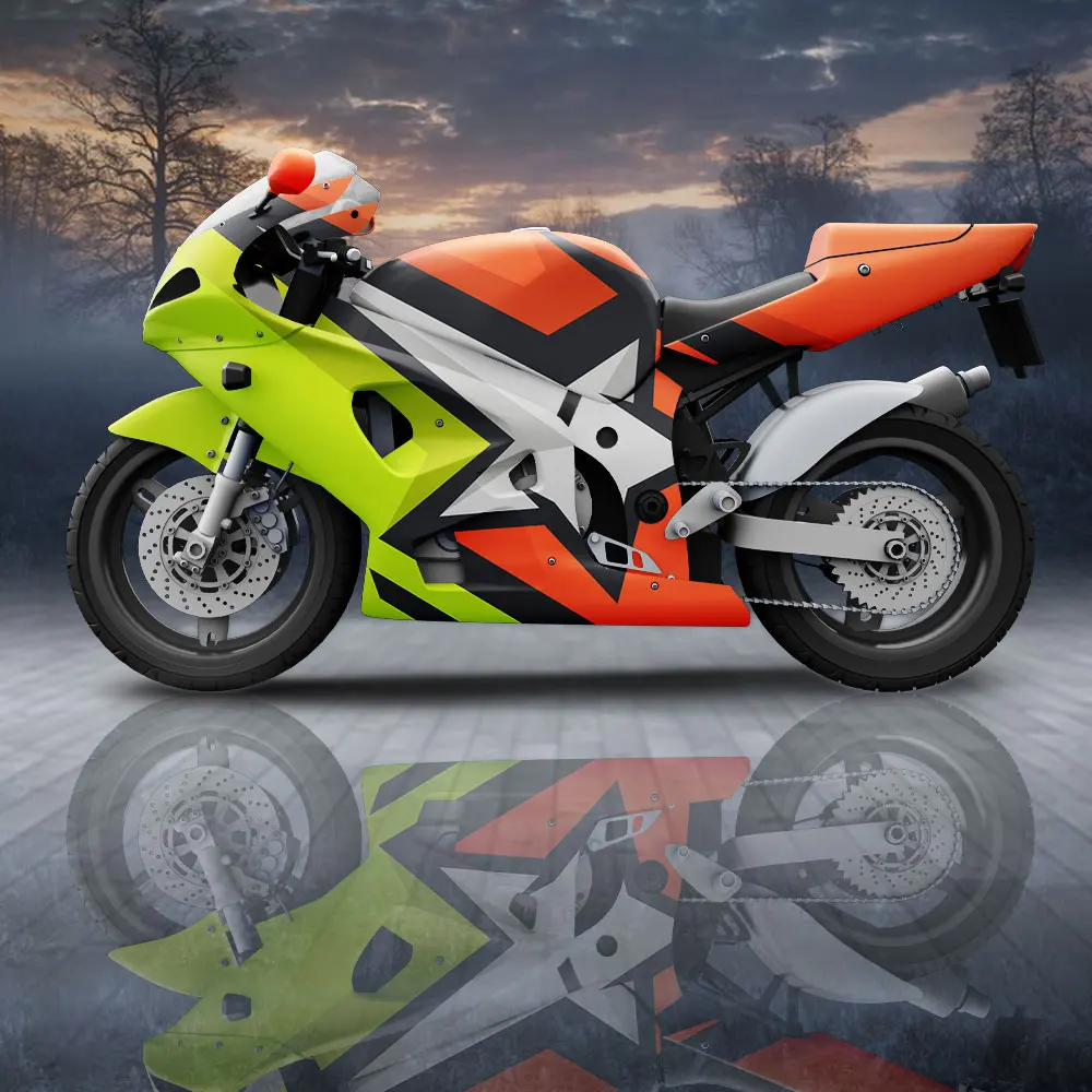 

Виниловые графические гоночные автомобильные запчасти, полноразмерные автомобильные наклейки, Прошитые мотоциклетные фольгированные дверные боковые наклейки для работы с любым мотоциклом