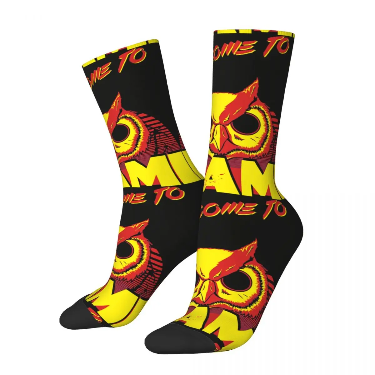 

Счастливые забавные мужские Компрессионные носки Welome To Rasmus, классические ретро Харадзюку Hotline Майами, байкерские игры, хип-хоп, повседневны...