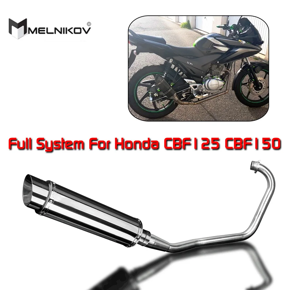 Exhaust Full System For Honda CBF125 CBF150 Motorcycle Muffler Exhaust Front Middle Pipe