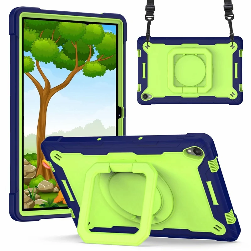 

Case for Samsung Galaxy Tab S7 2020 T870 S8 X700 11" Plus 12.4" FE Shockproof Kids Stand Cover Kickstand Rotating Hand Strap