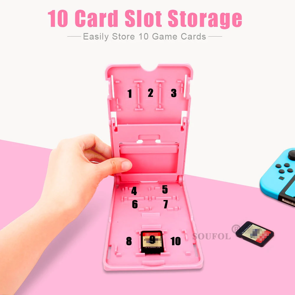 Тема игры телефон для Nintendo Switch / Lite OLED Game Hold Portable Bracket Playstand Base 10 Card Slot - купить по