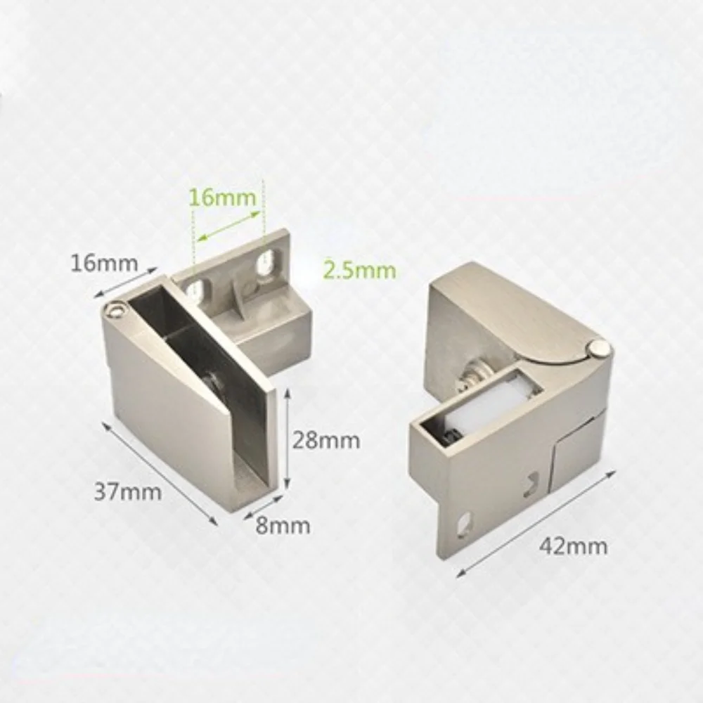 Самозакрывающиеся петли из цинкового сплава для витрин без сверления зажим