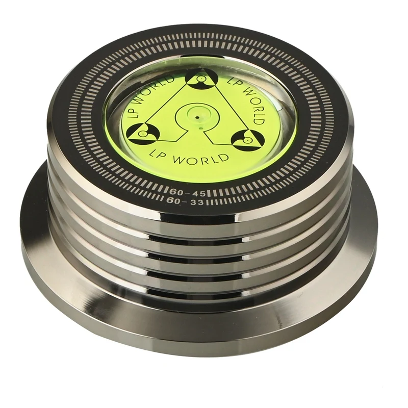 

Universal 60Hz LP Vinyl Record Player Disc Turntable Stabilizer With Level Aluminum Alloy Weight Clamp